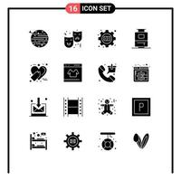 16 kreative Symbole, moderne Zeichen und Symbole der E-Commerce-Reisezirkustasche, die editierbare Vektordesign-Elemente festlegen vektor