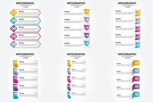 flaches Designset der Vektorillustrations-Infografiken für Werbebroschürenflieger und -zeitschrift vektor