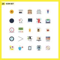 25 användare gränssnitt platt Färg packa av modern tecken och symboler av pil snabb väska utveckling vig redigerbar vektor design element