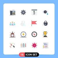 16 kreativ ikoner modern tecken och symboler av företag öga miljö droppar kniv redigerbar packa av kreativ vektor design element