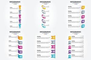 flaches Designset der Vektorillustrations-Infografiken für Werbebroschürenflieger und -zeitschrift vektor