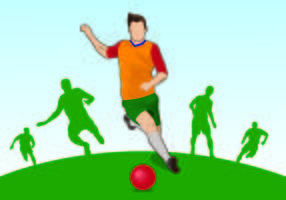 Illustration von Kickball-Spielern vektor