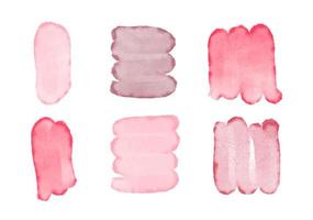 rodna rosa vattenfärg fläckar måla stroppe. vektor illustration.