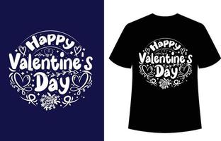 Valentinstag-T-Shirt mit Vektordateidesign vektor