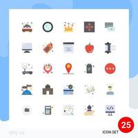 grupp av 25 modern platt färger uppsättning för gränssnitt pil hushåll app kung redigerbar vektor design element