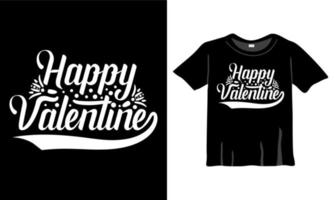 Lycklig valentine t-shirt. valentines dag skjorta. valentine gåva skjorta vektor