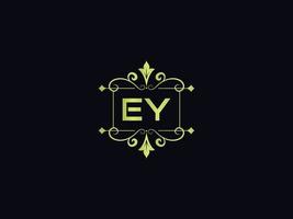 minimal ey logotyp bild, fyrkant ey lyx logotyp brev vektor ikon design