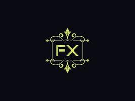 modern fx logotyp brev, färgrik fx lyx logotyp mall vektor