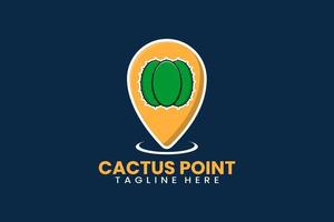 platt modern kaktus stift punkt logotyp mall vektor