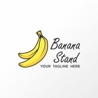 einfache und einzigartige zwei Bananen in 3D und realem Bild Grafik-Icon-Logo-Design abstraktes Konzept Vektor-Lager. kann als Symbol für Lebensmittel oder Obst verwendet werden vektor