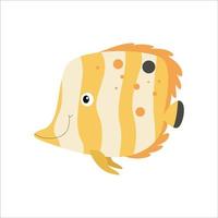 illustration von niedlichen schmetterlingsfischen, einem wunderschönen exotischen meerestier. geeignet und großartig für Vektor, vektor