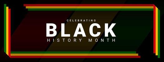 Monat der schwarzen Geschichte. feier der afroamerikanischen geschichte. alljährlich gefeiert. grafikdesign für poster banner, karte, hintergrund. Vektor-Illustration vektor