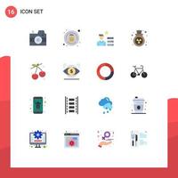 16 kreativ ikoner modern tecken och symboler av körsbär avfall hitta jobb skräp gas redigerbar packa av kreativ vektor design element