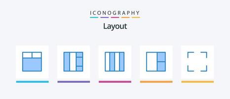 Layout Blue 5 Icon Pack mit .. kreativem Icon-Design vektor