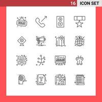 16 kreative Symbole moderne Zeichen und Symbole der Sternmedaille Geräte Abzeichen Technologie editierbare Vektordesign-Elemente vektor