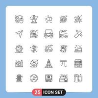 25 kreativ ikoner modern tecken och symboler av vetenskap kemist pil mask mynt redigerbar vektor design element
