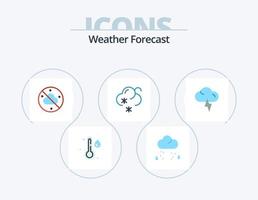 väder platt ikon packa 5 ikon design. . väder. himmel. blixt. väder vektor