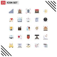 Stock Vector Icon Pack mit 25 Zeilen Zeichen und Symbolen für Sonneneinkäufe Sehvermögen Shop Vision editierbare Vektordesign-Elemente