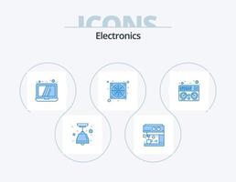 Elektronik blau Icon Pack 5 Icon Design. . . Technologie. Musik. Midi- vektor