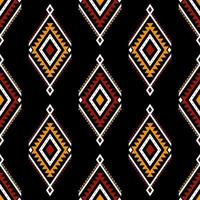 geometrisches ethnisches orientalisches nahtloses muster traditionelles design für hintergrund, teppich, tapete, kleidung, verpackung, batik, stoff, vektor, illustration, stickereistil. vektor