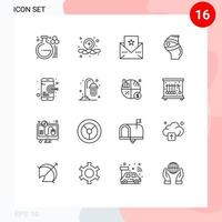 översikt packa av 16 universell symboler av mål mål kort kvinnor graviditet redigerbar vektor design element