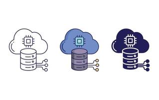 Datenspeicherung, Cloud-Computing vektor