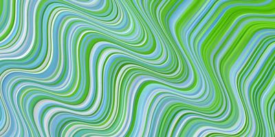ljusblå, grön vektorbakgrund med linjer. vektor