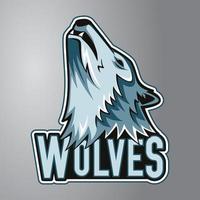 Wolf-Maskottchen-Logo vektor