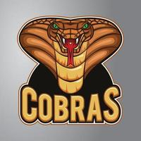 Cobra-Kopf-Maskottchen-Logo vektor