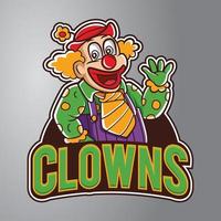 Clown-Maskottchen-Logo vektor