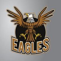 eagle maskot logotyp vektor