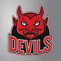 Teufels-Maskottchen-Logo vektor