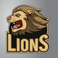 Löwenkopf Maskottchen Logo vektor