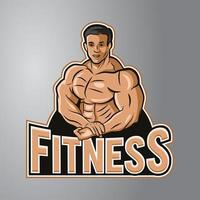 Fitness-Maskottchen-Logo vektor