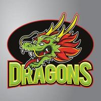 Drachen-Maskottchen-Logo vektor
