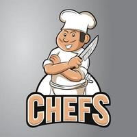 Chef-Maskottchen-Logo vektor