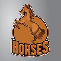 Pferd stehendes Maskottchen-Logo vektor