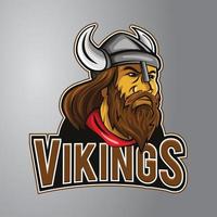 viking maskot logotyp vektor