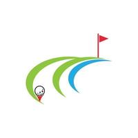 Golf-Symbol-Vektor-Illustration-Logo-Vorlage vektor