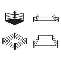 boxning ringa logotyp, ikon vektor illustration design