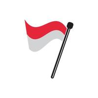 republik av indonesien flagga ikon, vektor illustration logotyp design.