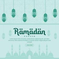 ramadan-fahnenillustration im flachen design vektor