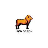 lejon design maskot logotyp mall Färg vektor