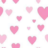 hjärta form rosa sömlös mönster för tyg eller tapet vektor