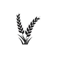 Landwirtschaft Weizen Logo Vorlage Vektor Icon Design