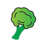 broccoli vegetabiliska logotyp, ikon vektor illustration design