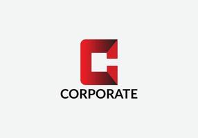 Corporate Abstract c Brief moderne Anfangsbuchstaben Logo-Design vektor