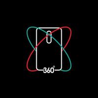 Kamera 360-Grad-Symbol Vektor Logo Vorlage Illustration Design. Vektor eps 10.