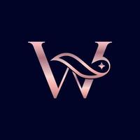kosmetisk skönhet logotyp varumärke brev w vektor