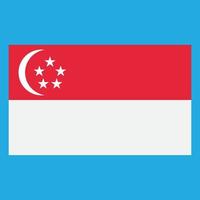 Flaggensymbol der Republik Singapur, Vektorgrafik-Logo-Design. vektor